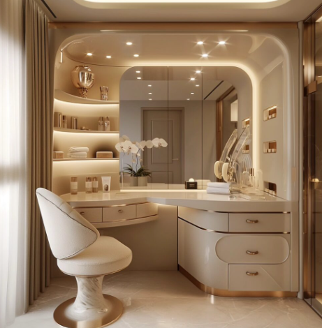 Luxury vanity setup with marble table top at Sai Sales
